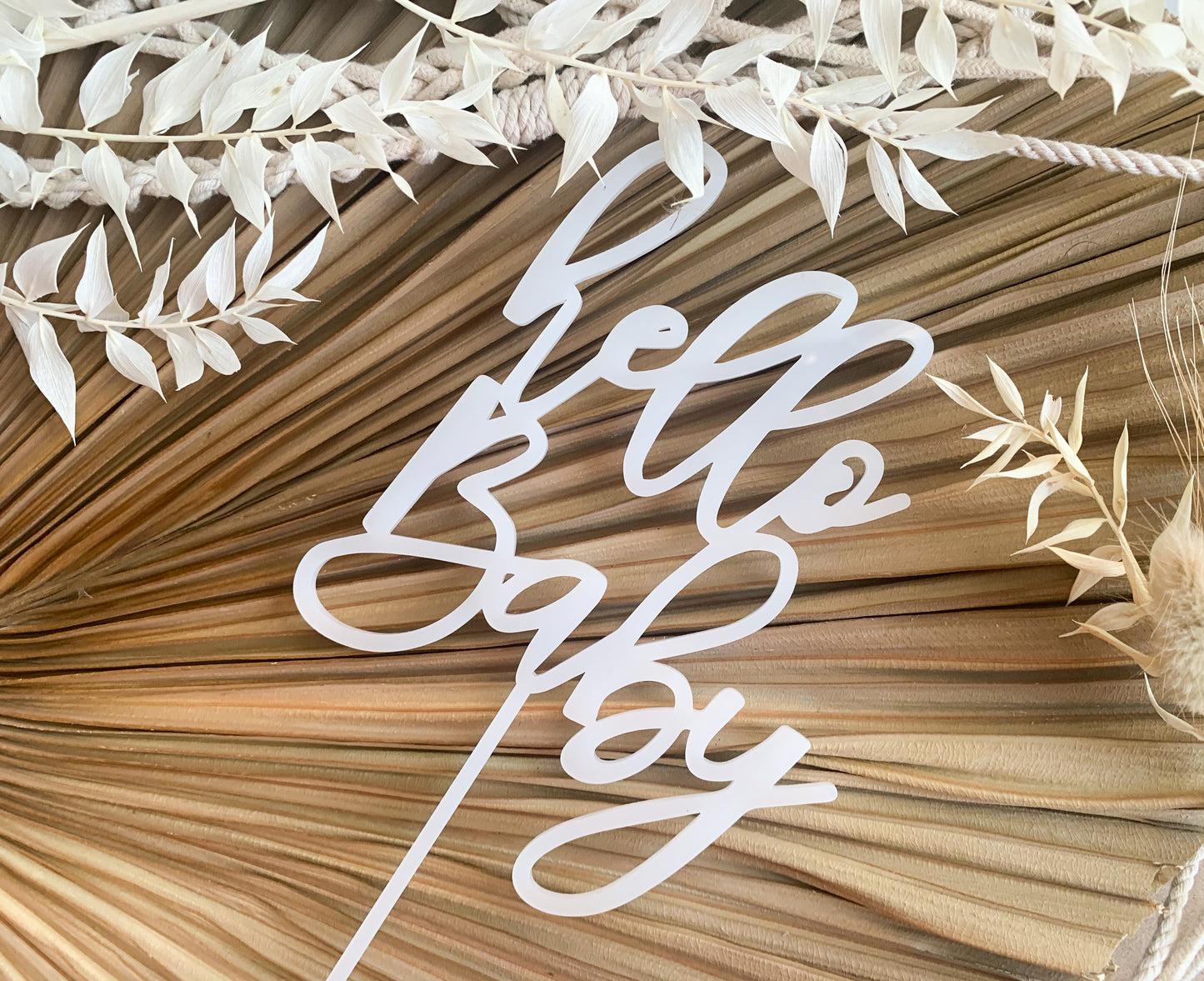 Hello Baby Gender Reveal Cake Topper