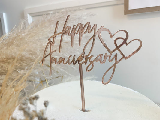 Happy Anniversary Cake Topper