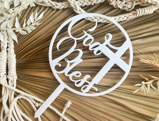 God Bless Cake Topper 2