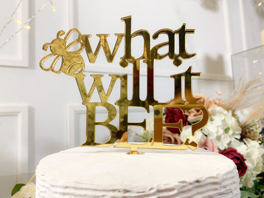 What will it BEE? Gender Reveal Cake Topper