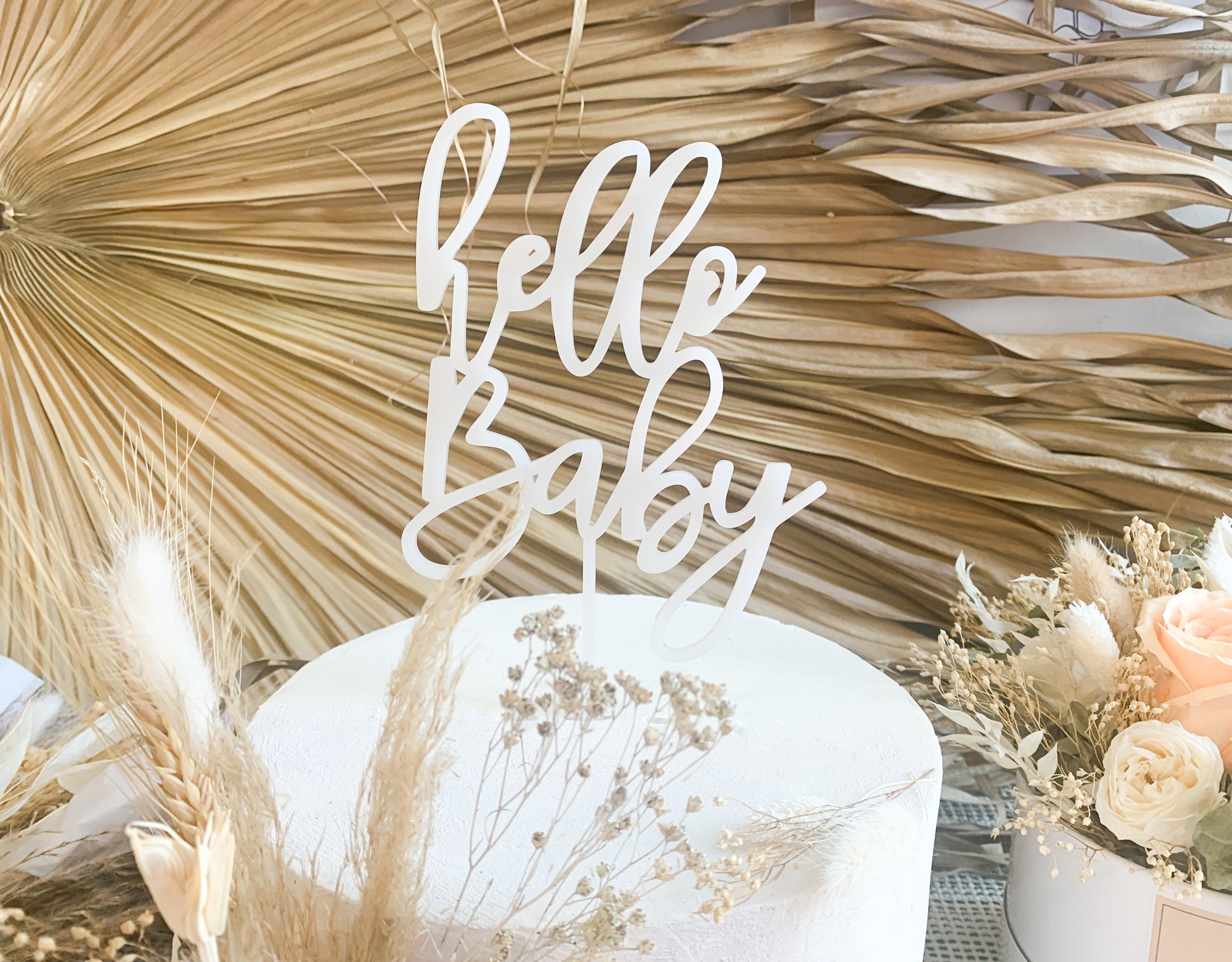 Hello Baby Gender Reveal Cake Topper 2