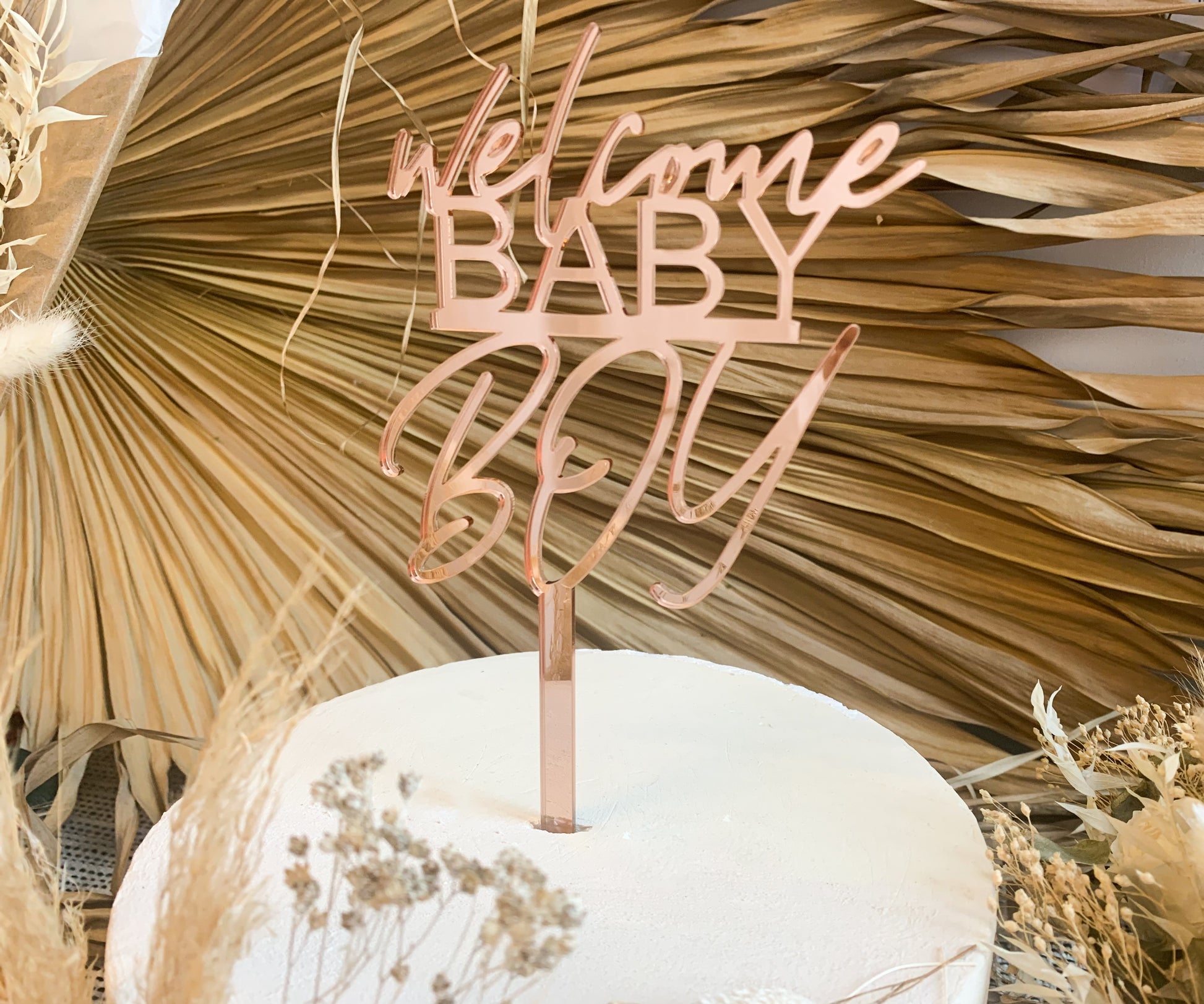 Welcome Baby Boy - Cake Topper