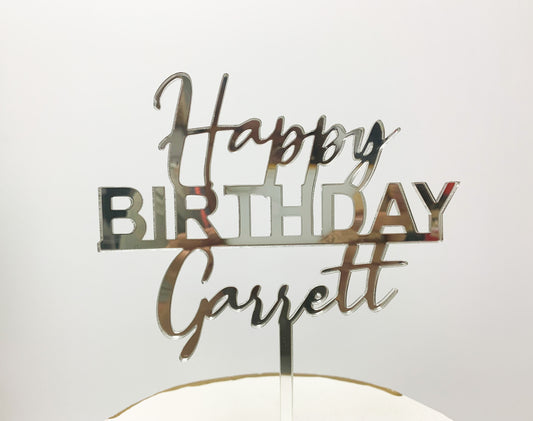 Custom 3-line Cake Topper 3