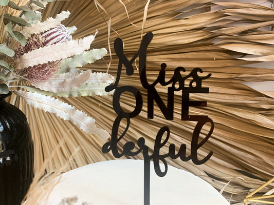 Miss ONE-derful Birthday Cake Topper 2