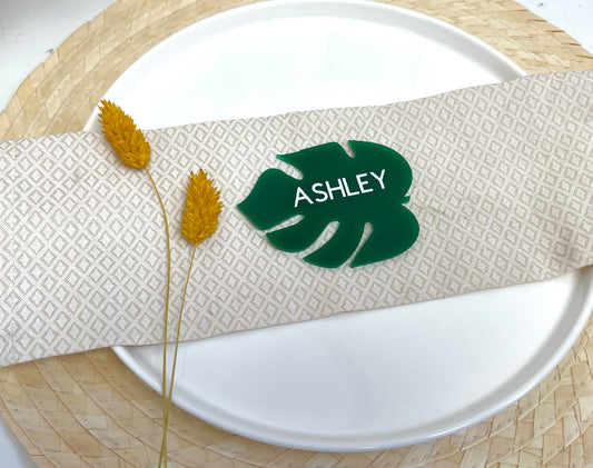 Monstera Leaf Name Place/Tag.