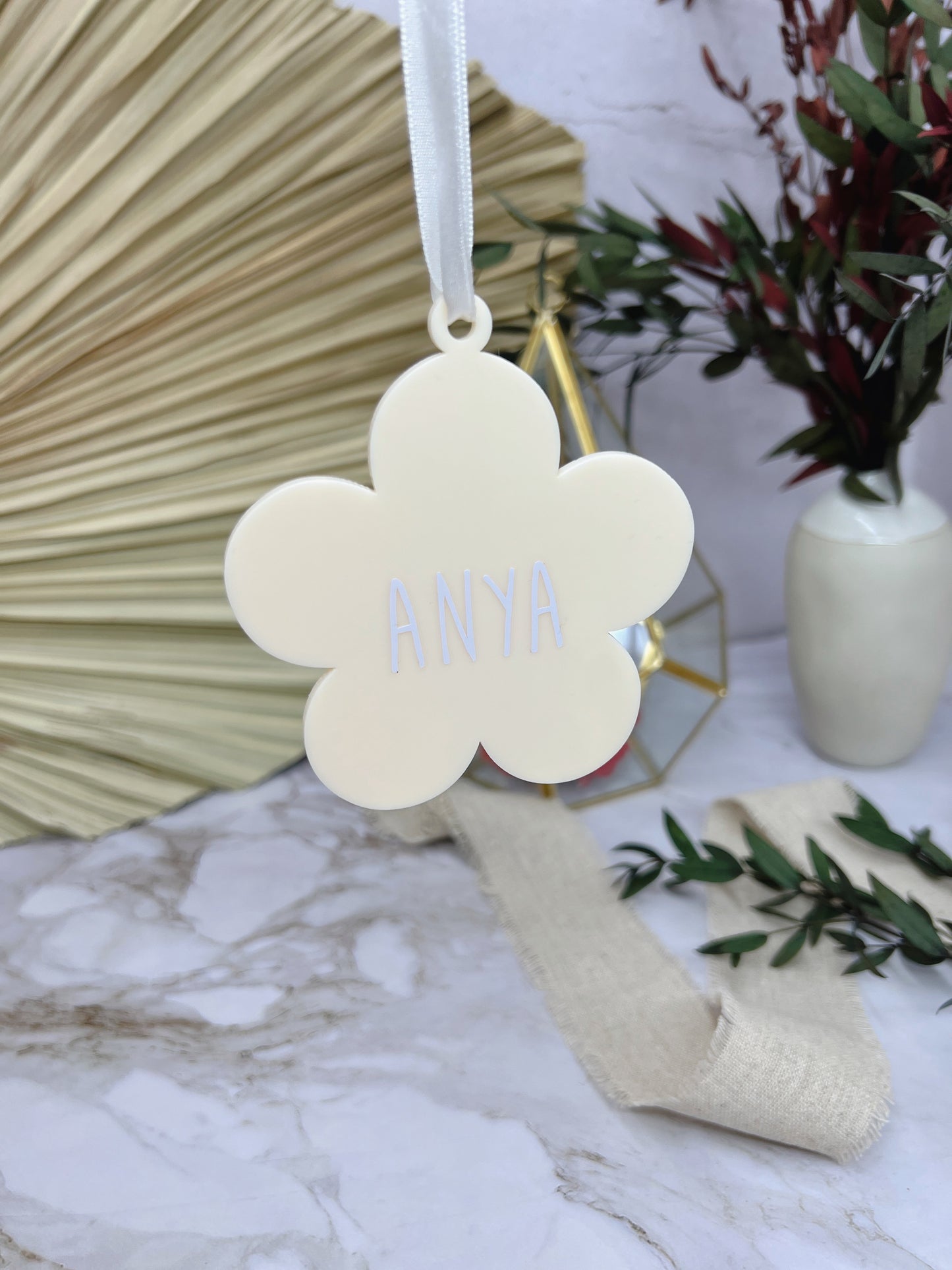 Flower Ornament - Custom Name 3