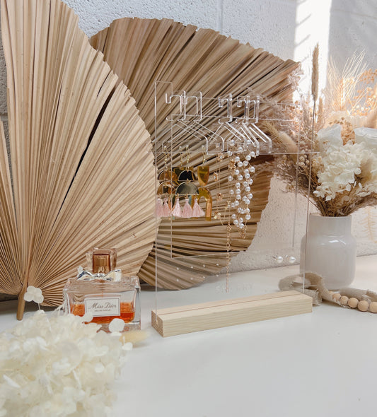 Mini Hanger Rack Acrylic Jewelry Display - Custom Name