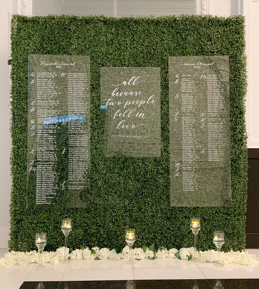 Large Acrylic Welcome + Seating Chart Set