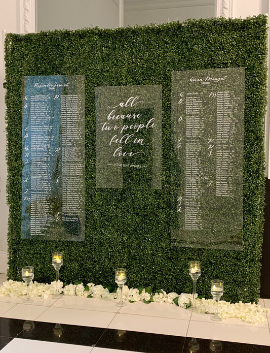 Large Acrylic Welcome + Seating Chart Set
