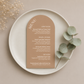 Cardstock Wedding Menu - Arch