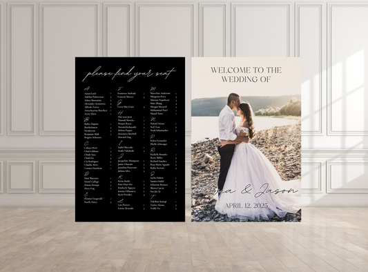 Large Foam Board Seating Chart with Custom Photo