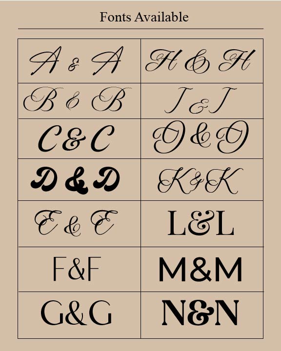 Custom Initials Cake Topper