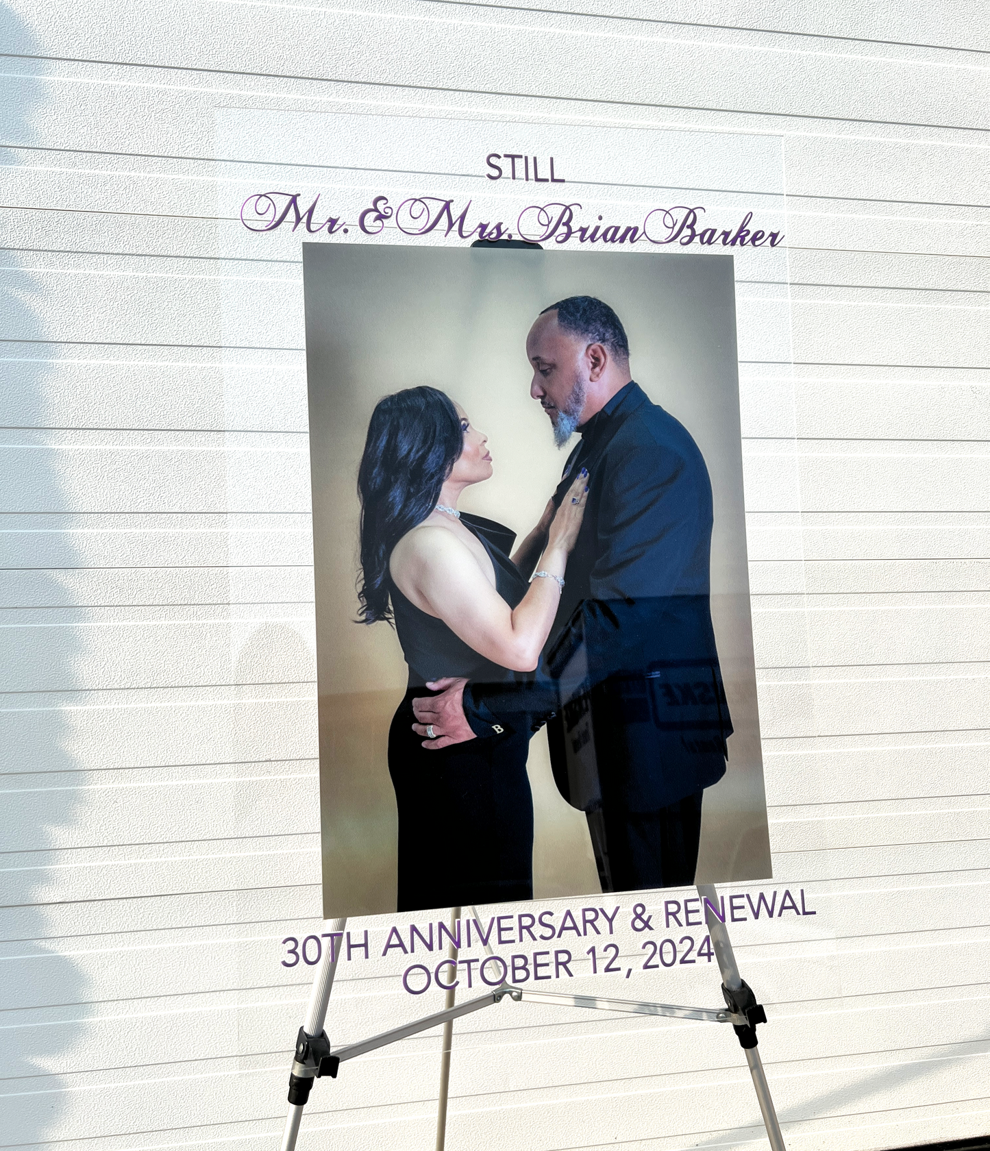 Welcome Sign with UV Printed Photo in Acrylic with 3D Acrylic Writing