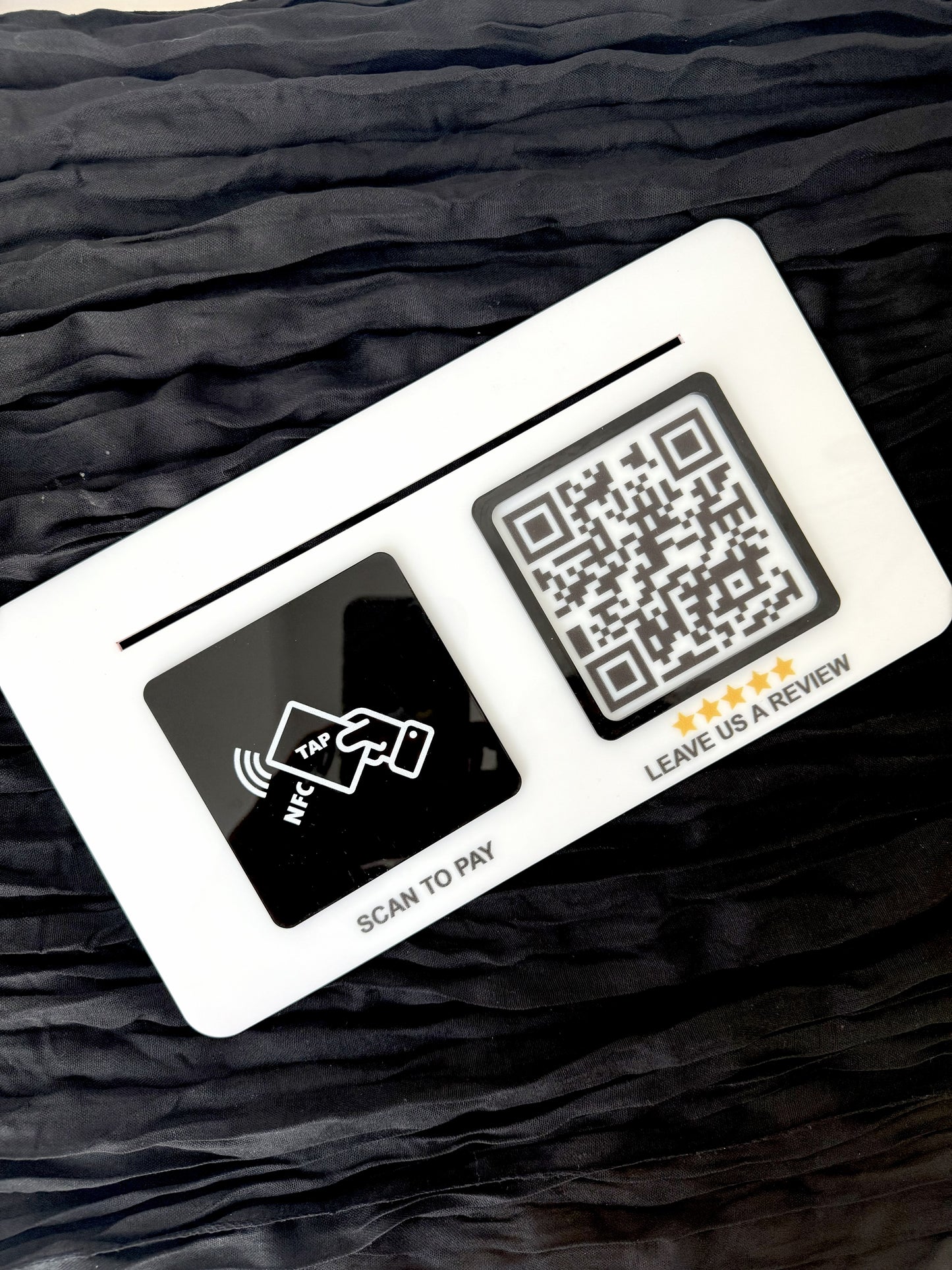 NFC/QR Code Scan Stand: Acrylic Sign Add On