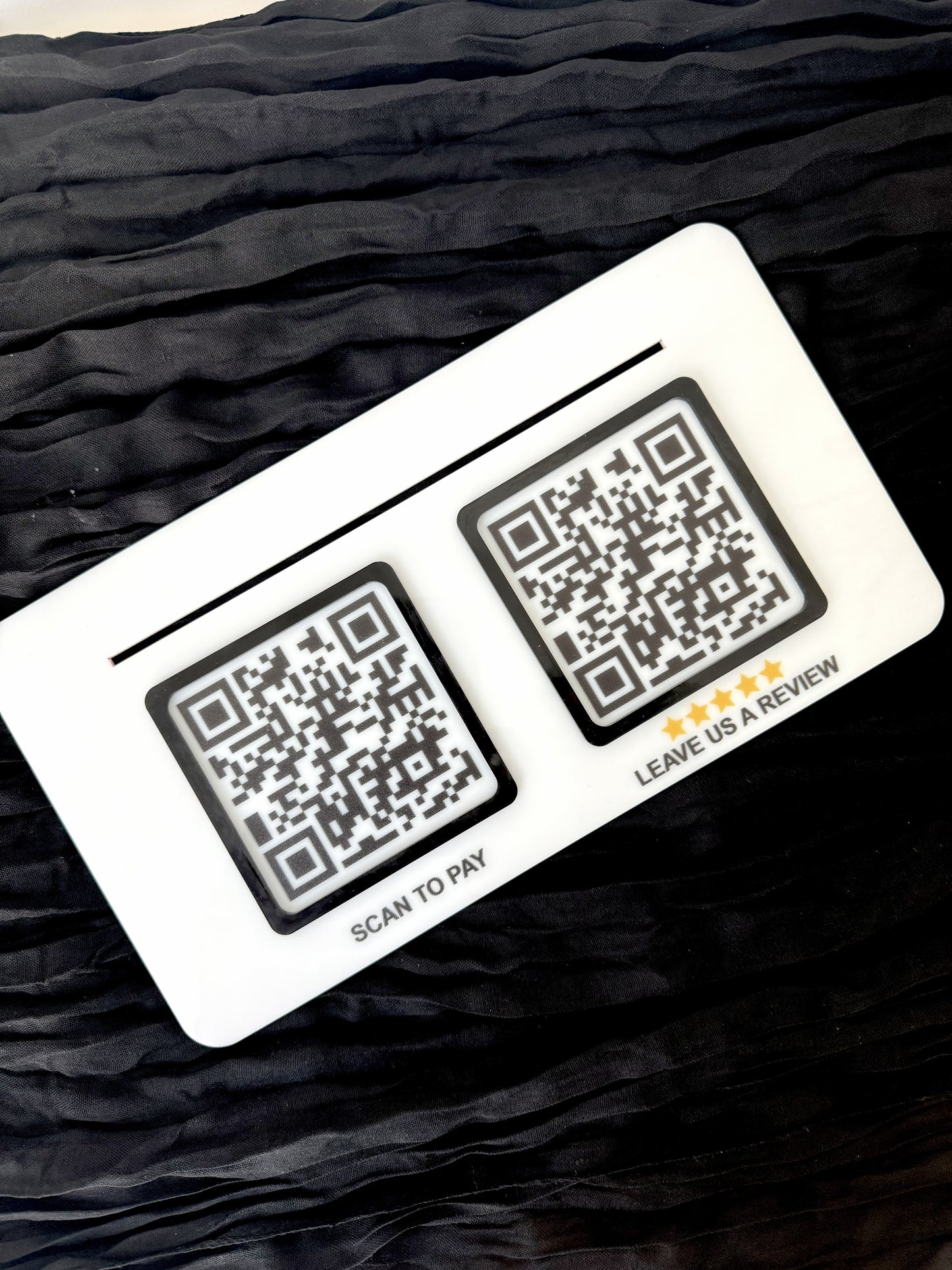 NFC/QR Code Scan Stand: Acrylic Sign Add On