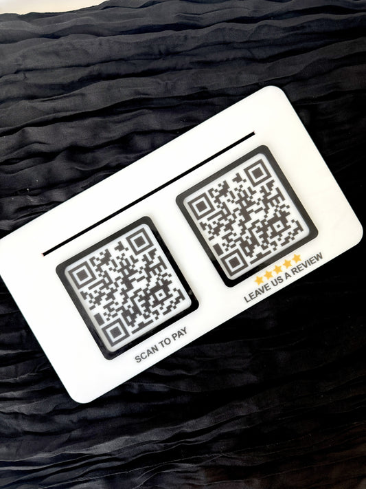 NFC/QR Code Scan Stand: Acrylic Sign Add On