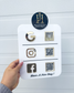 Social Media Sign - QR code with Your Logo (3-4 QR Codes)