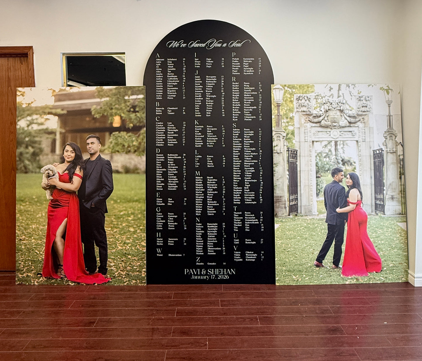 Large Foam Board Seating Chart with Photos