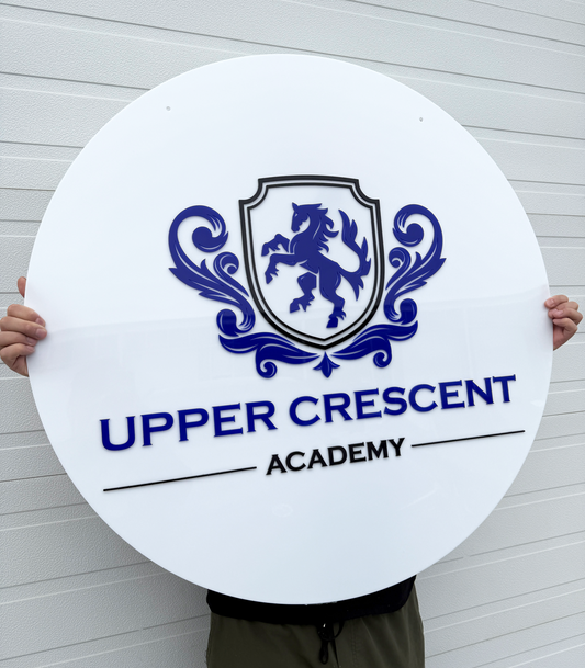 Circle Custom Logo Sign - 3D Acrylic Writing