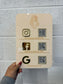 Social Media Sign - QR code with Your Logo (3-4 QR Codes)
