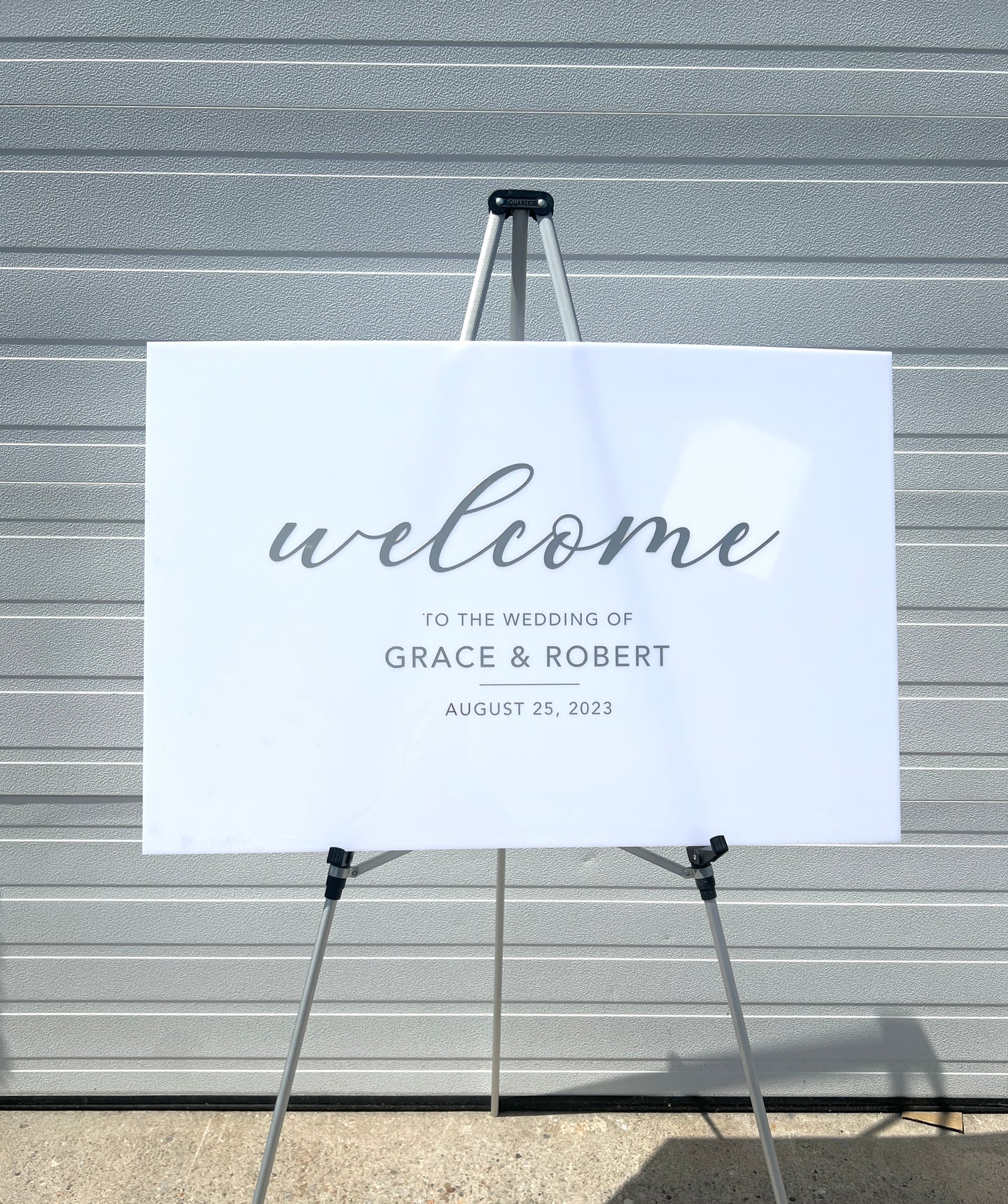 Acrylic Welcome Sign - Vertical Minimal