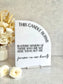 Eternal Remembrance: Acrylic Memorial Sign - Half Arch