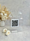 Tabletop Acrylic Seating Chart with QR Code for Destination Weddings