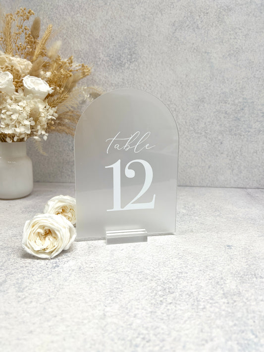 Arch Table Number - Minimal Bodoni