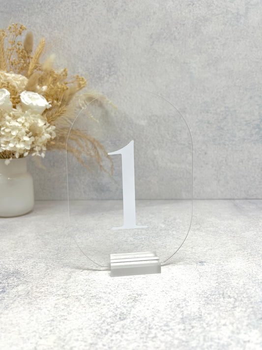 Arch Table Number - Oval