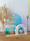 Acrylic Arch Double Bar Menu with A Disco Ball Accent