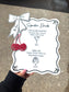 Coquette Bow + Cherry Bar Acrylic Wavy Menu with 3D Accents