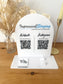 Social Media QR Code Sign with NFC & Business Card Holder – Custom Digital Contact Display