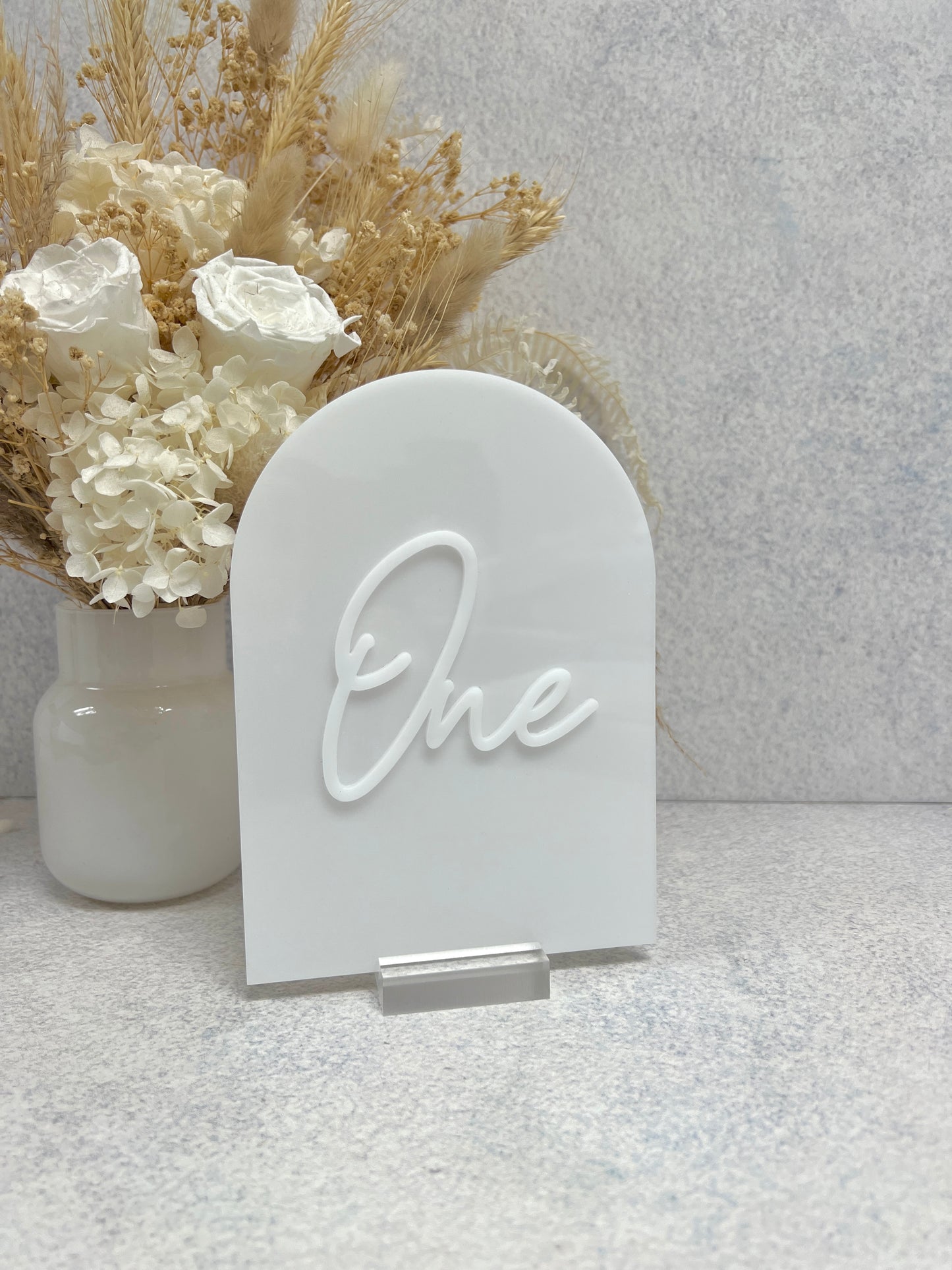 3D Number Acrylic Table Number - Montaselli