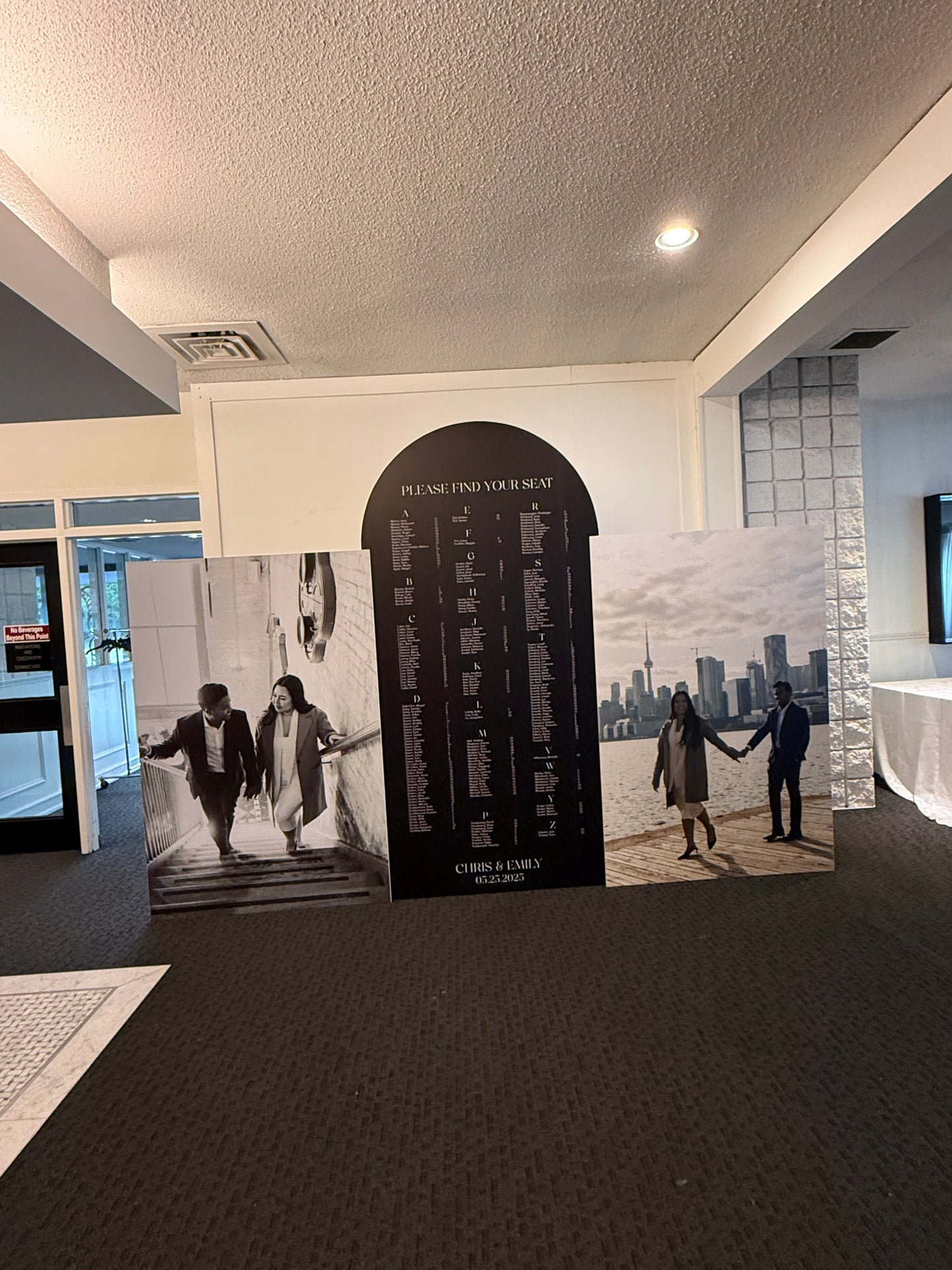 Large Foam Board Seating Chart with Custom Photo