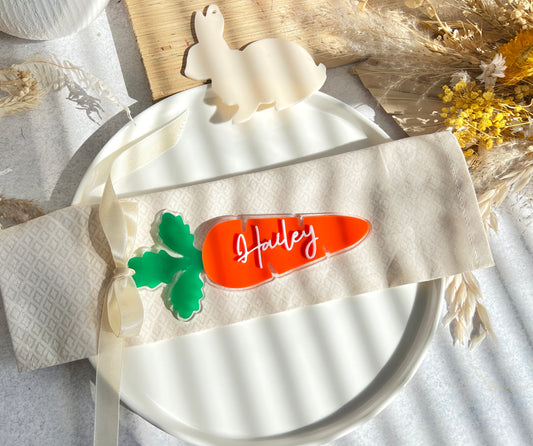 Acrylic Easter Carrot Basket Tag/Name place