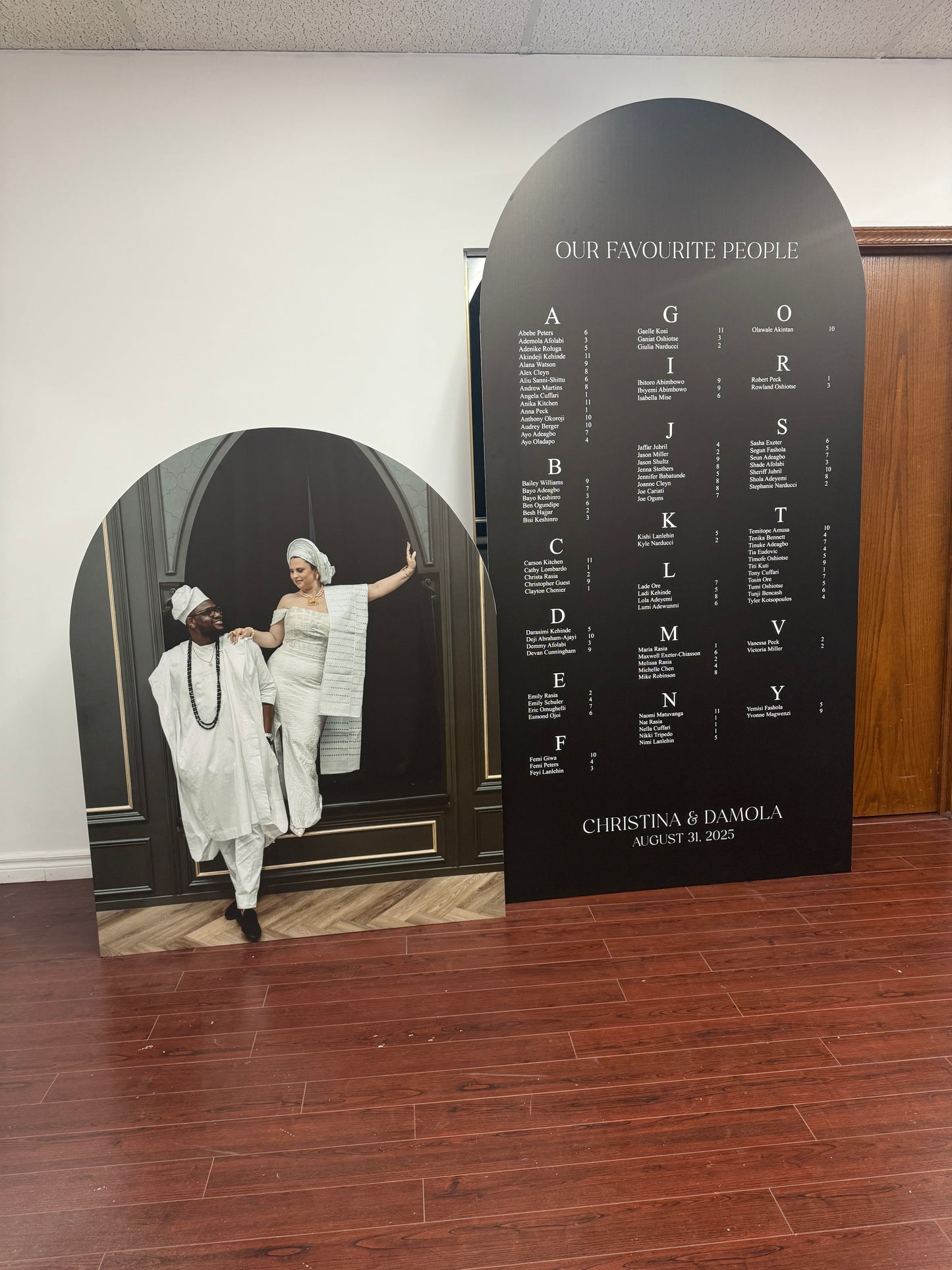 Large Foam Board Seating Chart with Custom Photo