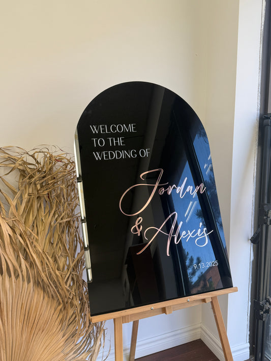 Acrylic Welcome Sign with 3D Acrylic Writing