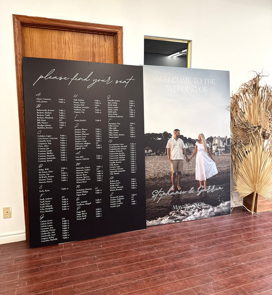 Large Foam Board Seating Chart with Custom Photo