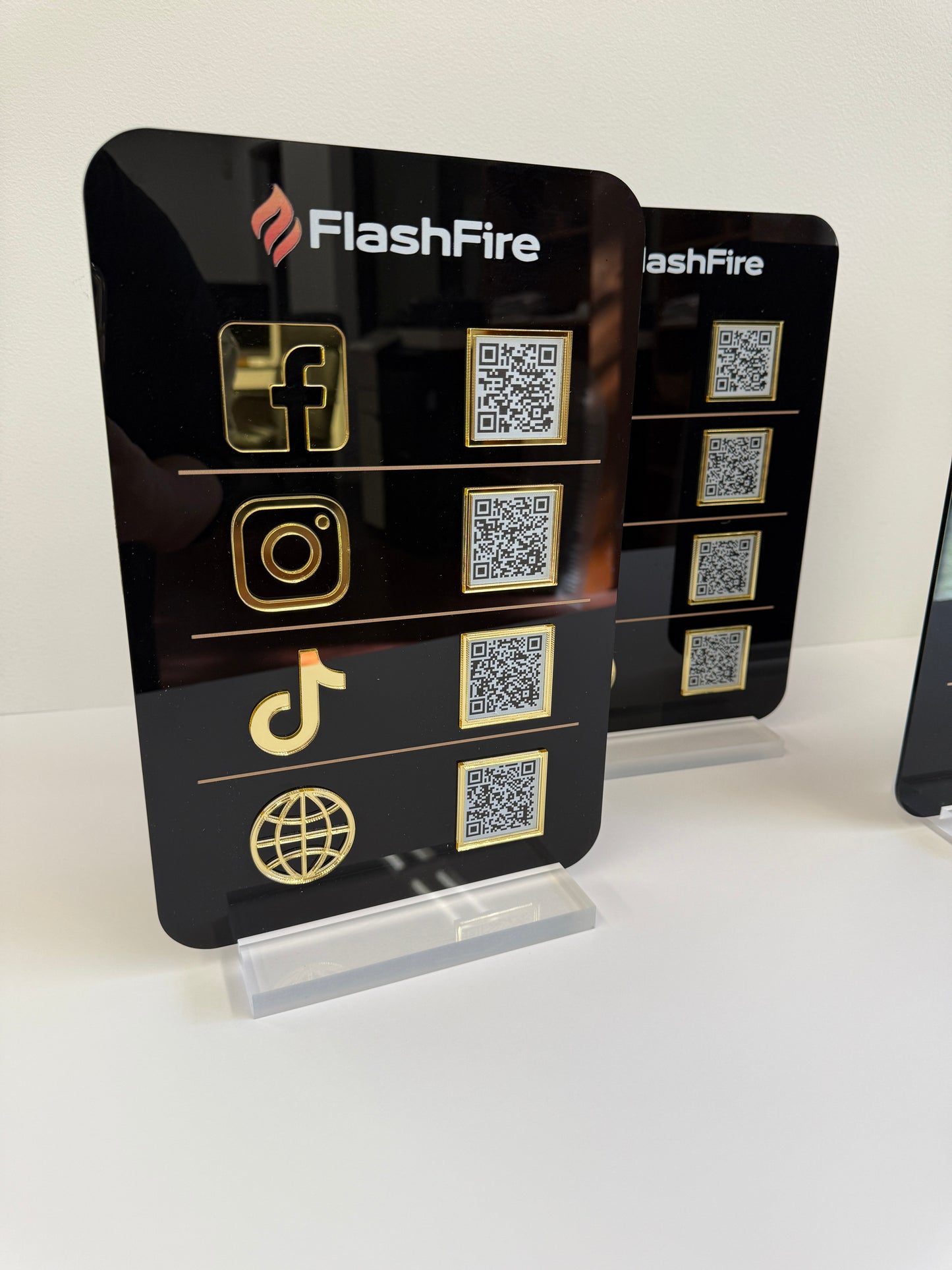 Social Media Sign - QR code with Your Logo (3-4 QR Codes)