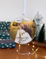 Custom Newlywed Photo Acrylic Christmas Ornament