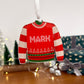 Festive Sweater Custom Acrylic Ornament – Personalized Holiday Keepsake
