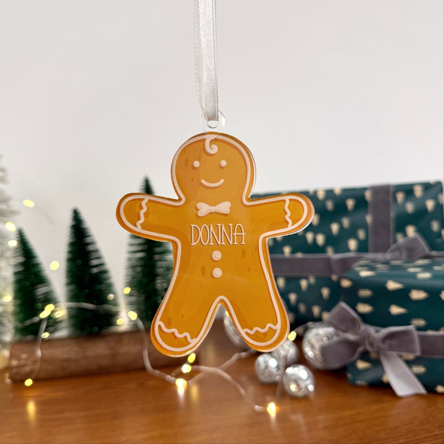 Ginger Bread Custom Acrylic Ornament – Personalized Holiday Keepsake