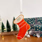 Festive Sock Custom Acrylic Ornament – Personalized Holiday Keepsake