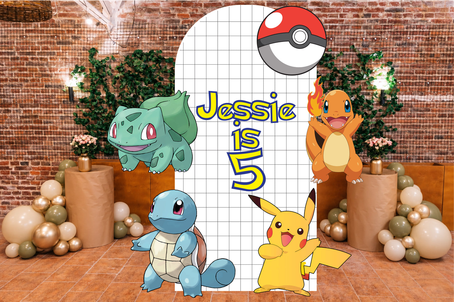 Pokémon Birthday Party Foam Backdrop