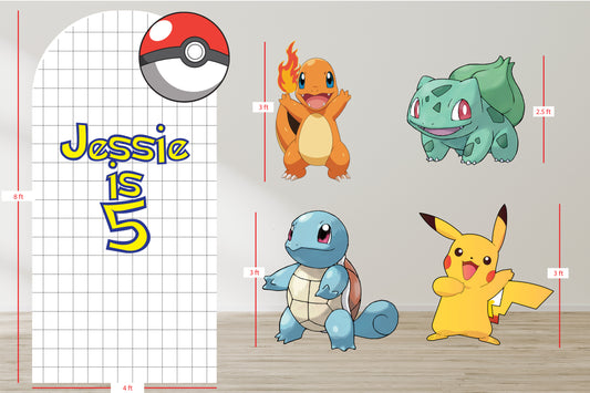 Pokémon Birthday Party Foam Backdrop