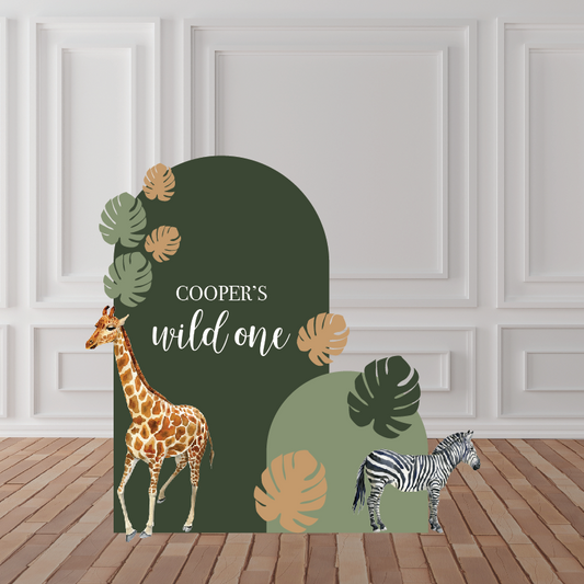Safari-Themed Foam Print Backdrop | Custom Jungle Animal Event Display