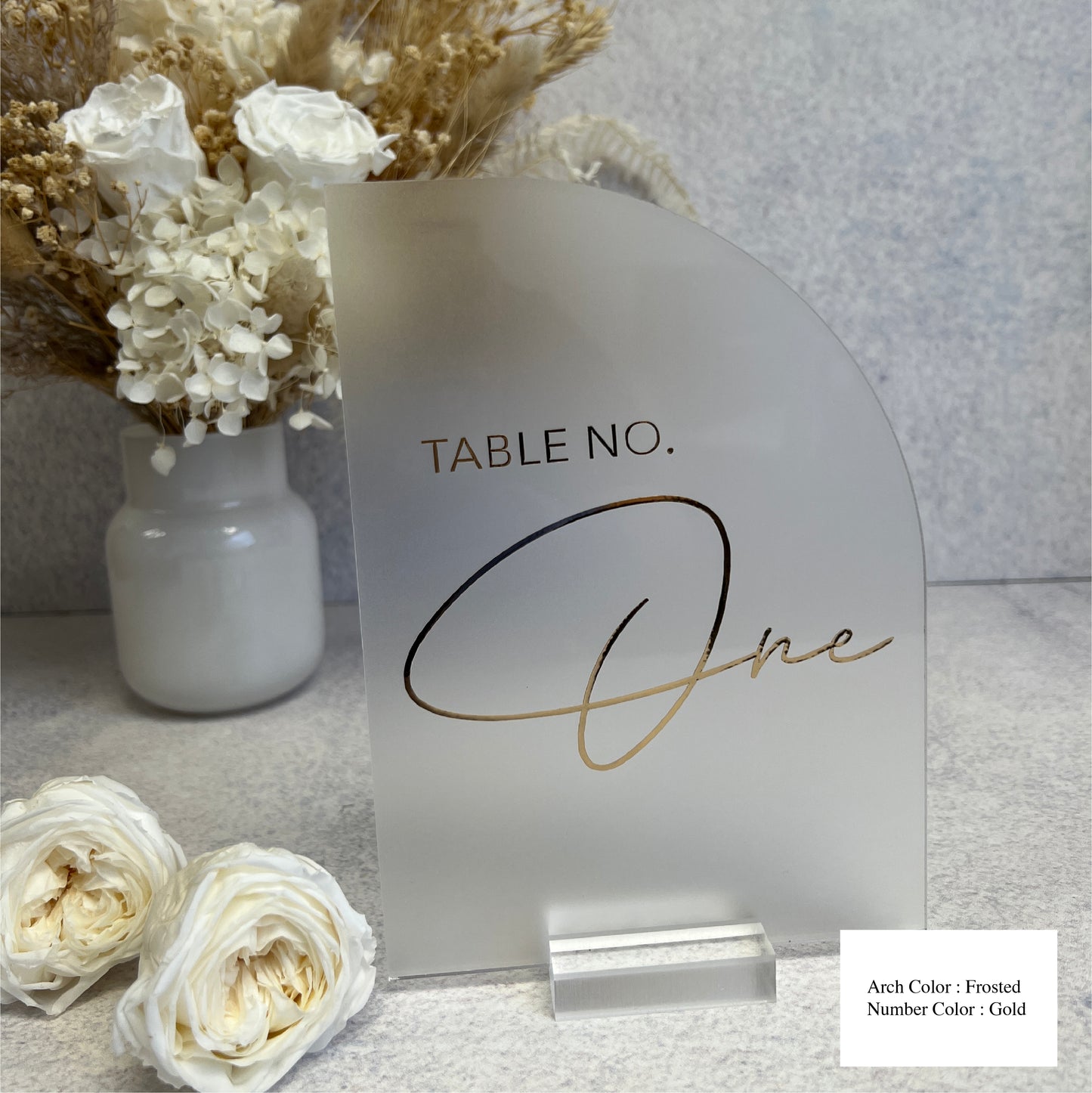 Half Arch Table Number - Andrea