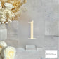 3D Number Acrylic Table Number - Bodoni