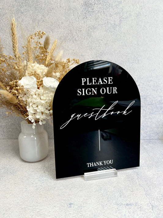 Guestbook - Acrylic Arch Sign