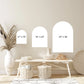 Seating Chart with Initials in Arch Acrylic